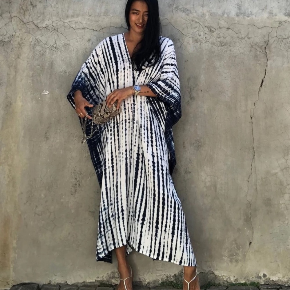 SOLD OUT Boho Tie Dye Kaftan Kimono Coverup Dress - Picture 7 of 7